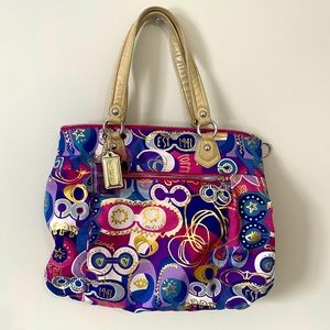 Poppy Coach Tote Purse
